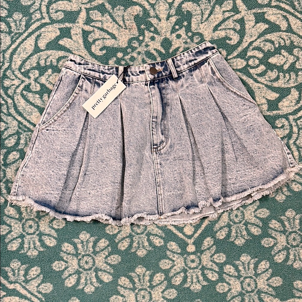Pretty Garbage Denim Mini Skirt